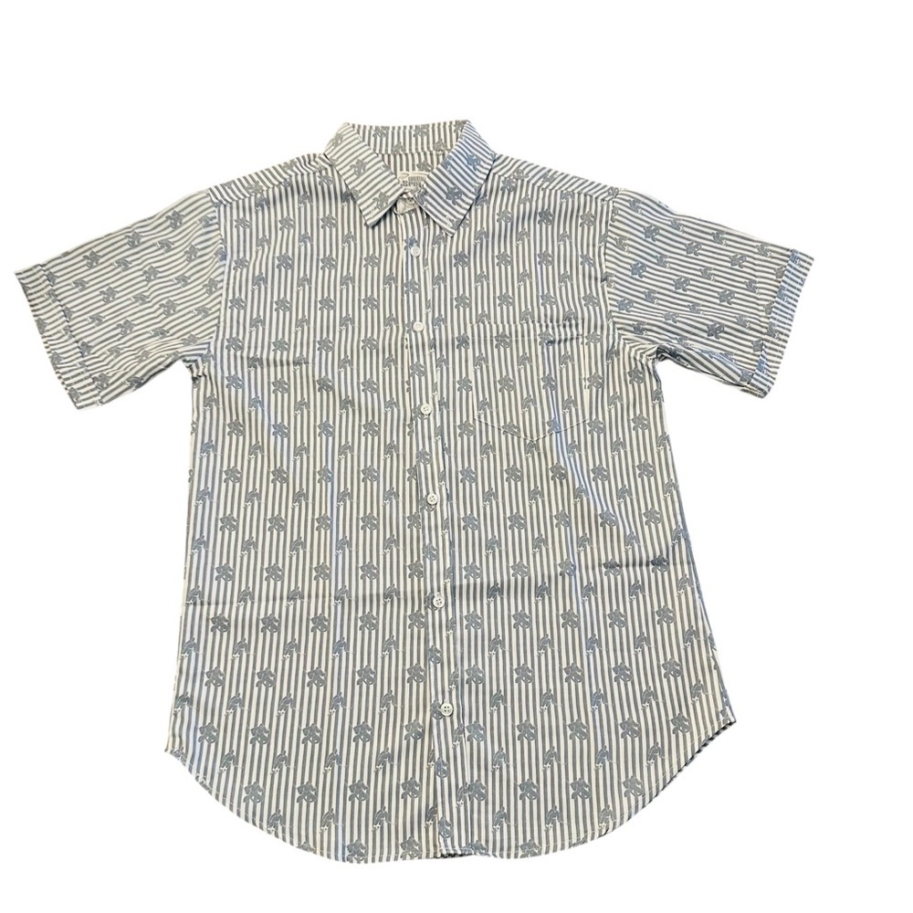 Chalktalk Sports Hockey Short Sleeve Stretch Collared Button Shirt Men’s M NWOT